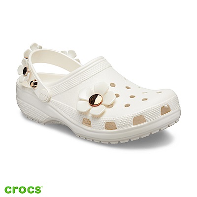 Crocs 卡駱馳 (中性鞋)經典金屬花朵克駱格 205585-159