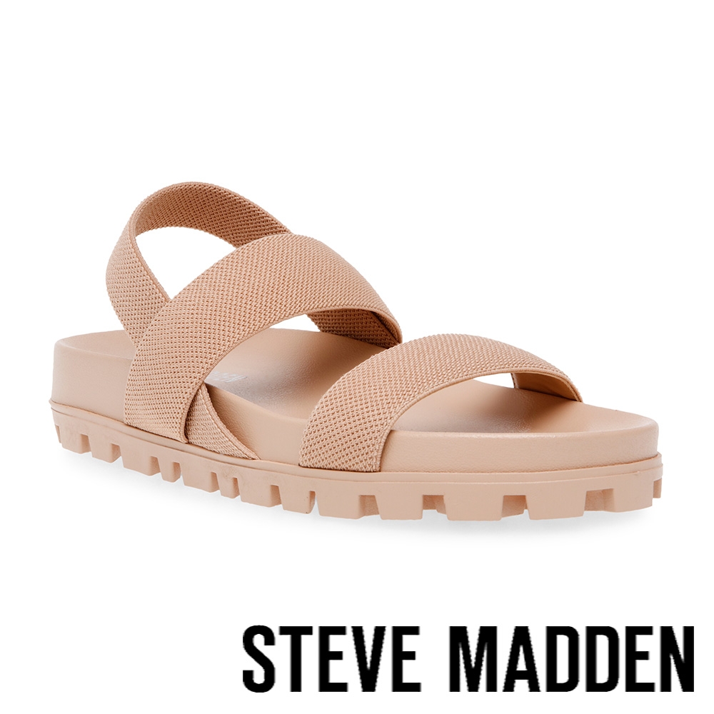 STEVE MADDEN-SWAGGY 彈性帶平底涼鞋-杏粉色