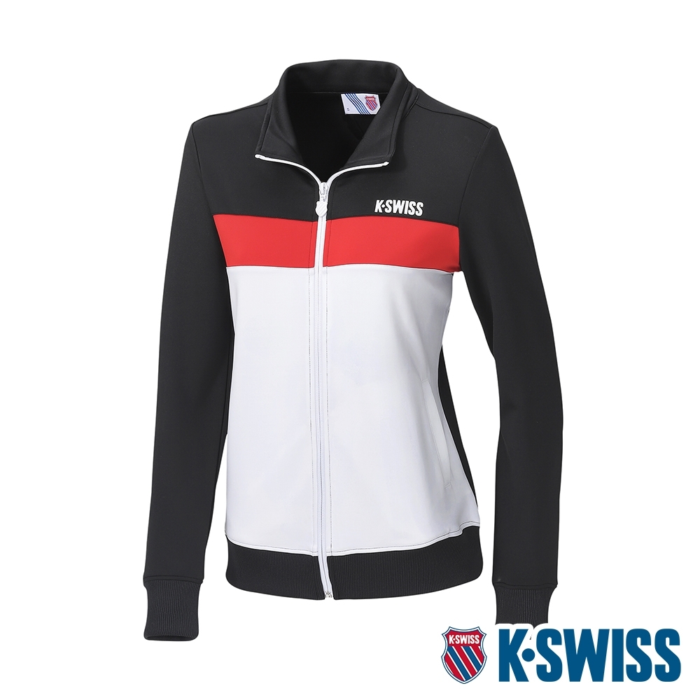 K-SWISS KS Logo Jacket運動外套-女-黑/白