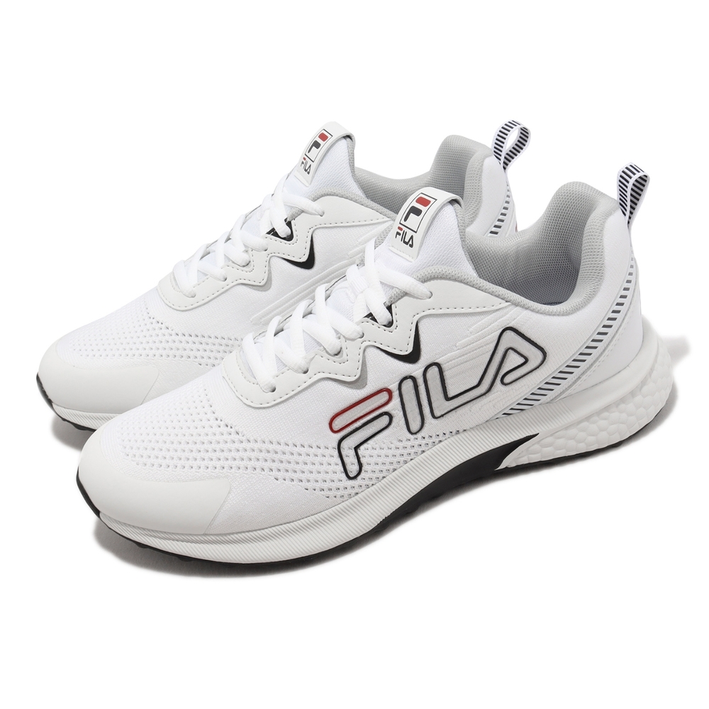 Fila 慢跑鞋 Light Neurons 男鞋 白 黑 緩震 抗菌 抗臭 運動鞋 斐樂 1J912W100