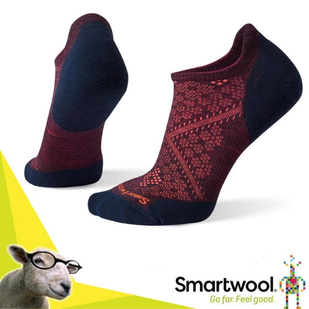 SmartWool 美國製造 美麗諾羊毛 PhD Elite 無筒輕薄羊毛跑步襪(2入)/戶外襪.排汗襪.休閒襪_葡紫藍