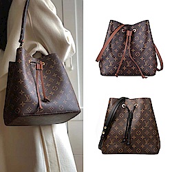 Louis Vuitton LV路易威登 Neonoe MM M44887/M44020側背水桶包