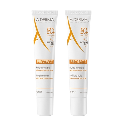 A-DERMA艾芙美 燕麥超輕感隔離乳SPF50+ 40ml 二入組