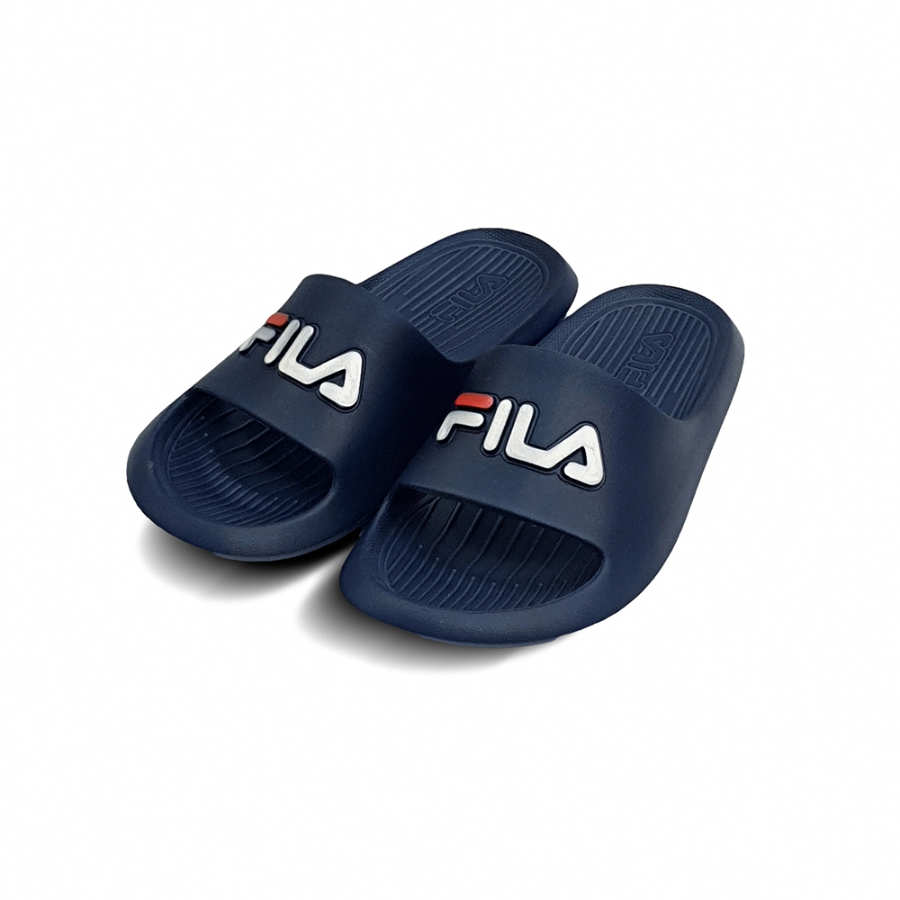 【FILA】一起運動 童鞋 兒童鞋 2024 SS-390元-拖鞋(2-S436Y-511/2-S436Y-001/2-S436Y-991) (2-S436Y-331 藏青)