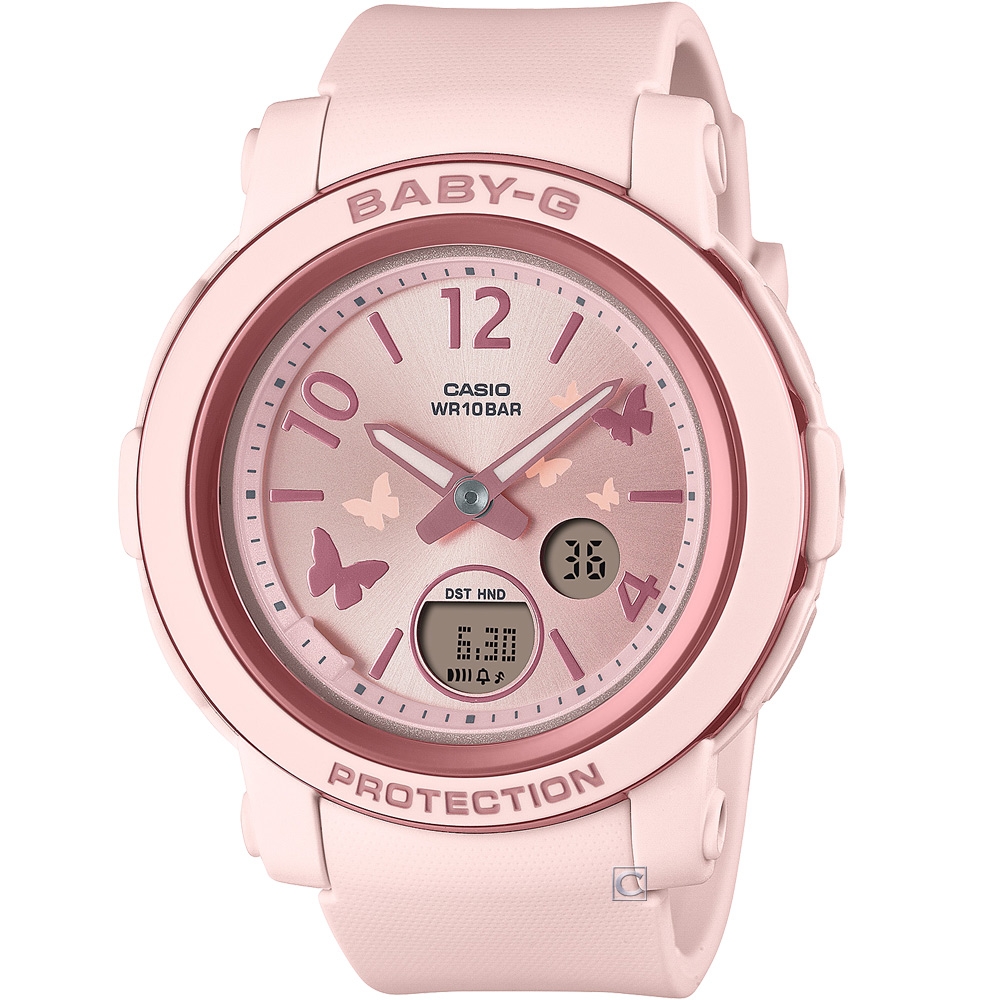 CASIO Baby-G  彩蝶飛飛運動錶-粉 BGA-290BD-4A_41.5mm