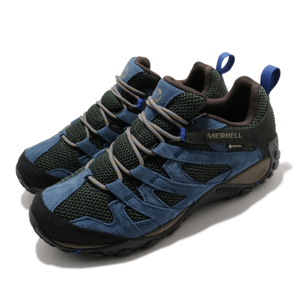 Merrell 戶外鞋 Alverstone GTX 男鞋 登山 越野 耐磨 防潑水 支撐 避震 藍 黑 ML034537