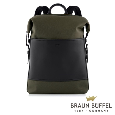 BRAUN BUFFEL - 尼爾系列潮流後背包- 橄欖綠