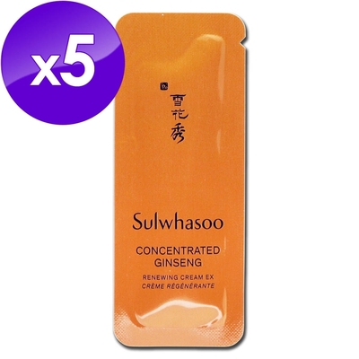 (即期品)Sulwhasoo 雪花秀 滋陰蔘回彈霜 1ml*5-輕盈版(效期至2024年12月)