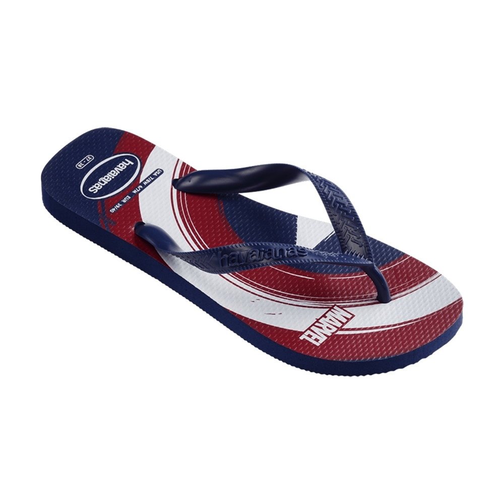 Havaianas哈瓦仕Top Marvel Logomania 拖鞋夾腳拖美國隊長男鞋女鞋藍色