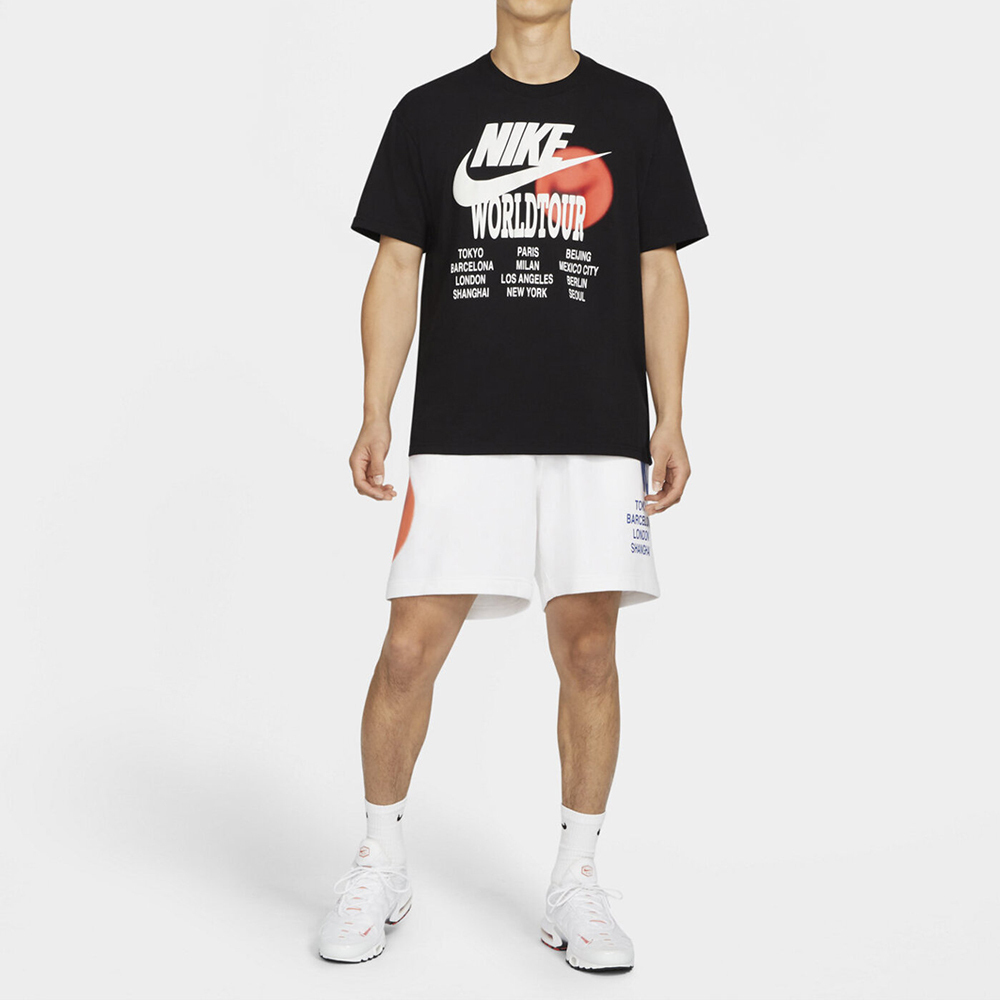 Nike As M Nsw Tee World Tour [DA0938-010] 男短袖T恤城市微笑休閒黑