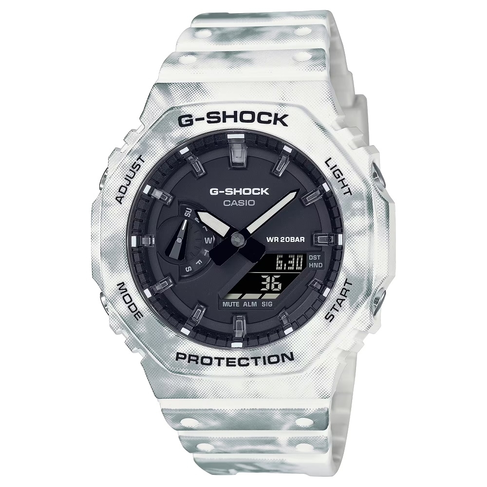 CASIO卡西歐八角冰凍森林G-SHOCK雙顯錶(GAE-2100GC-7A) | G-SHOCK