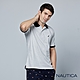 Nautica 男裝 純棉跳色領短袖POLO衫-灰色 product thumbnail 1