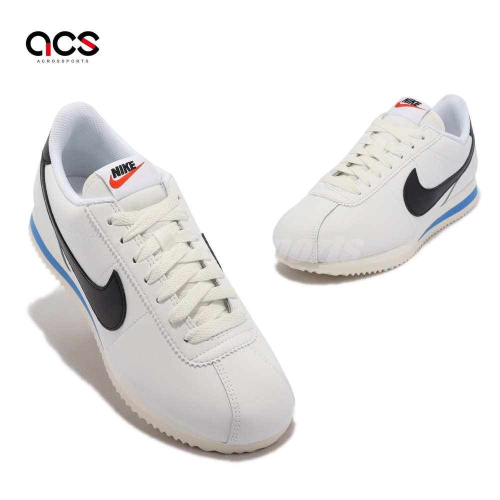 Nike 休閒鞋Wmns Cortez 女鞋男鞋白藍阿甘鞋皮革基本款運動鞋DN1791