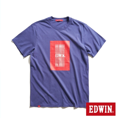 EDWIN 網路獨家 3D色塊LOGO短袖T恤-中性-土耳其藍