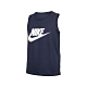 NIKE 男無袖背心-無袖上衣 純棉 慢跑 路跑 AR4992-451 丈青白 product thumbnail 1