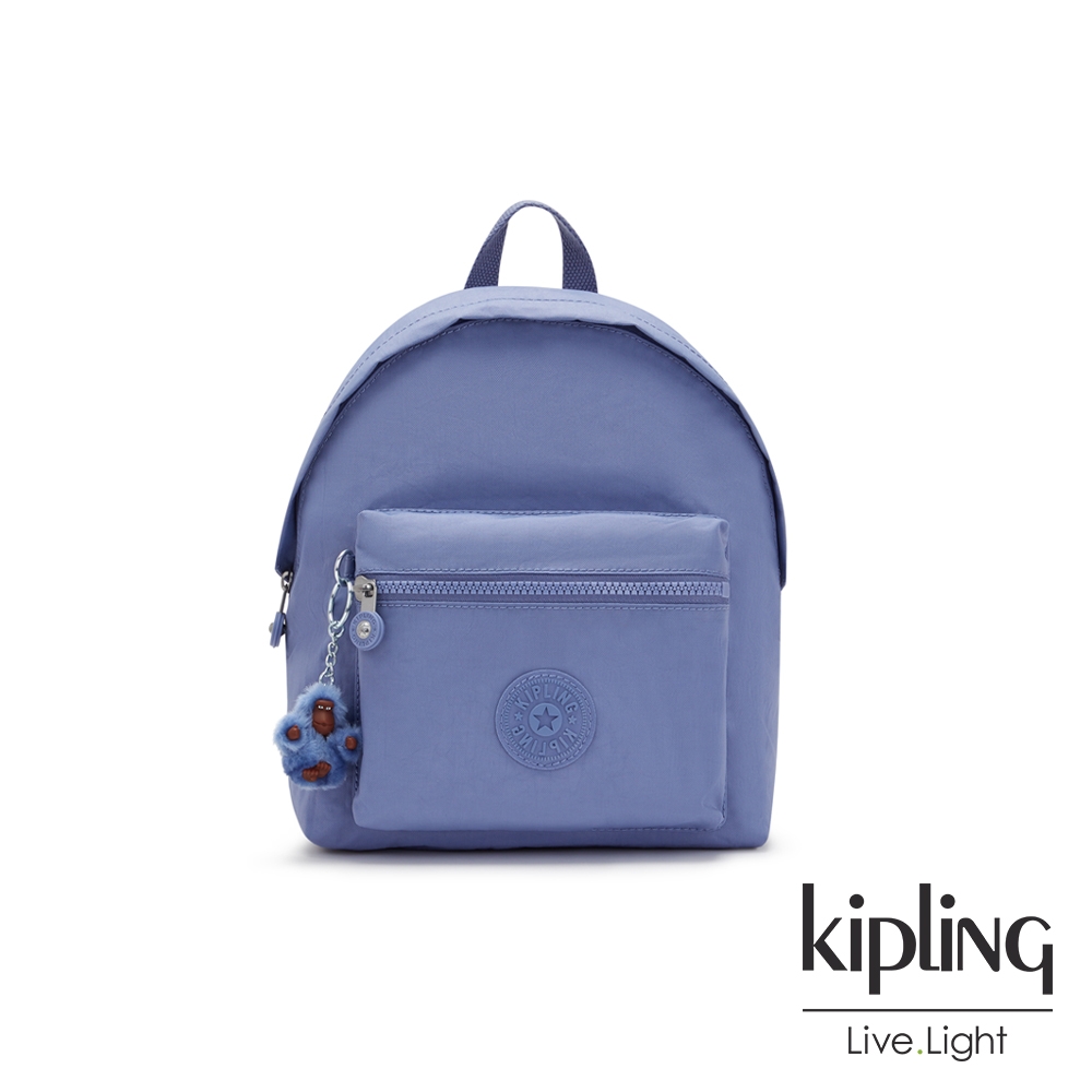 Kipling 時髦藍紫色造型簡約後背包-REPOSA