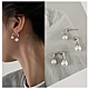 梨花HaNA 韓國Downton一款兩戴．時髦法式雙面珍珠銀管耳環 product thumbnail 1