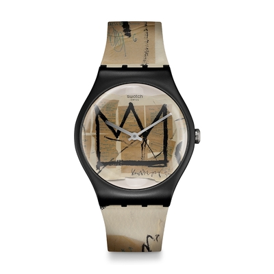 Swatch 藝術家聯名錶系列手錶 UNTITLED BY JEAN-MICHEL BASQUIAT(41mm) 男錶 女錶