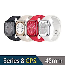 Apple Watch S8 45mm 鋁金屬錶殼配運動錶帶(GPS)蘋果手錶