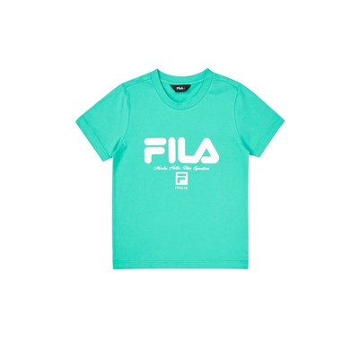 FILA KIDS 童短袖圓領上衣-綠色 1TEY-4901-GN