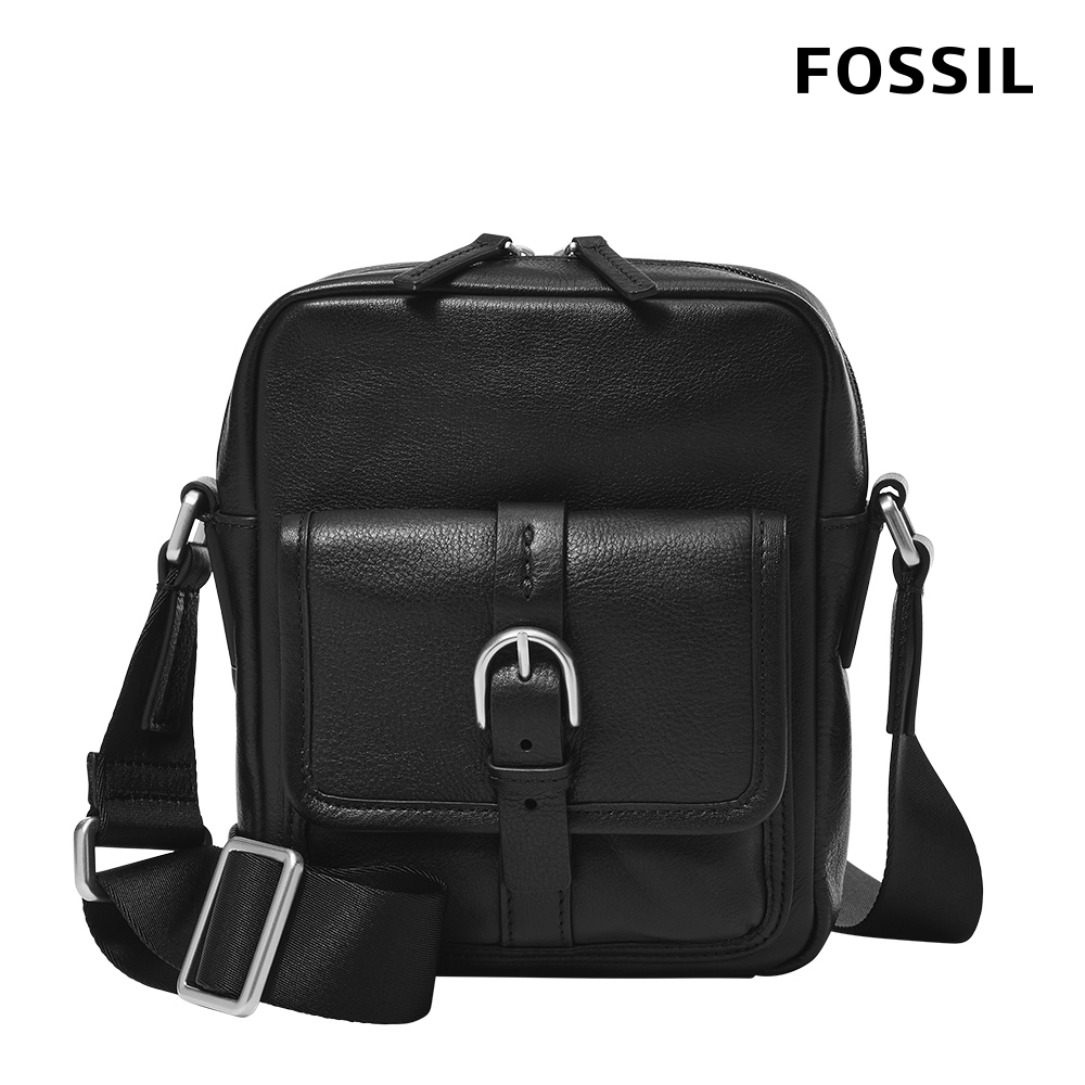 【FOSSIL】Camden 真皮單肩旅行小包-黑色 MBG9600001