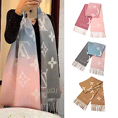 LOUIS VUITTON Scarf M76336 Monogram Echarpe Reykjavik Gradient