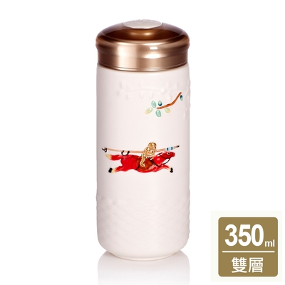 乾唐軒活瓷 馬上封侯隨身杯 / 白彩金350ml