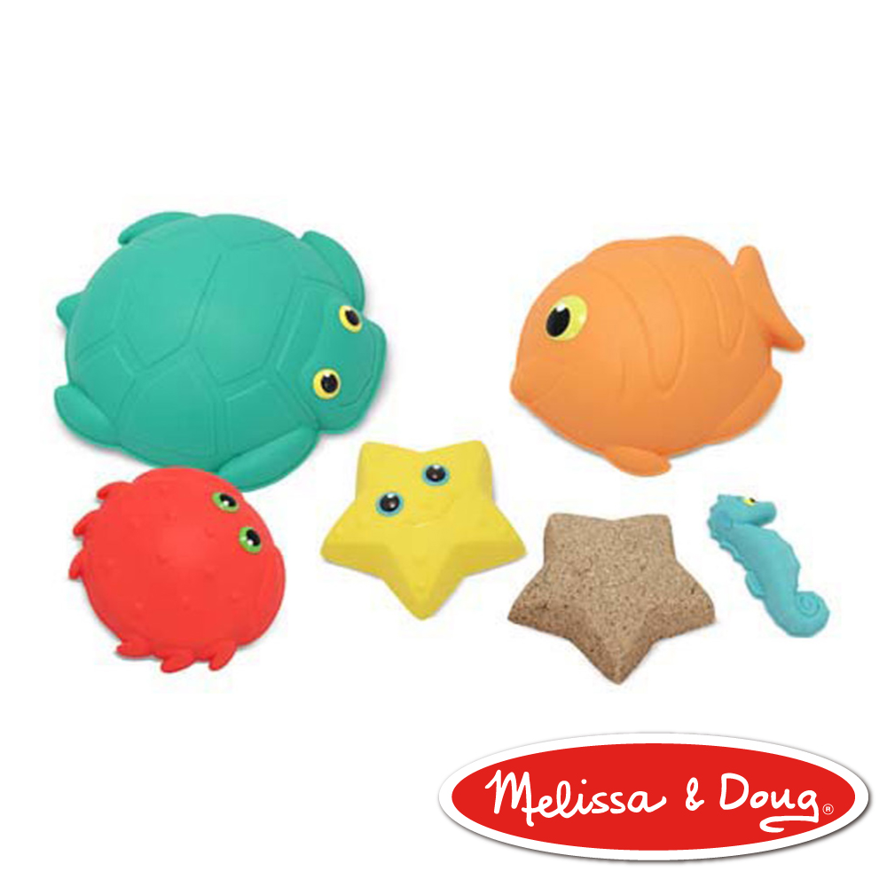 美國瑪莉莎 Melissa & Doug 海洋生物造型堆沙模具 5 件組