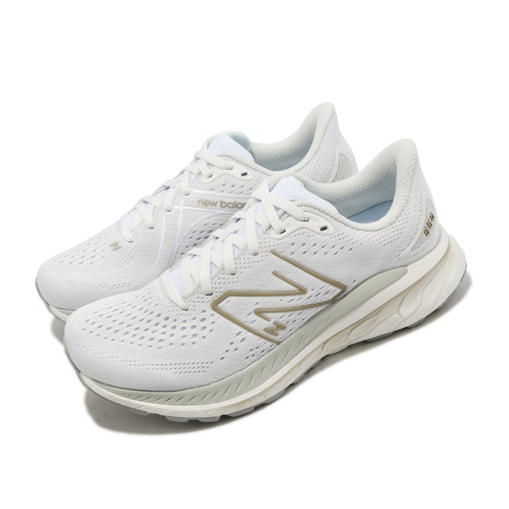 New Balance 慢跑鞋 860 V13 D Wide 女鞋 白 灰金 寬楦 路跑 運動鞋 NB 透氣 W860W13D