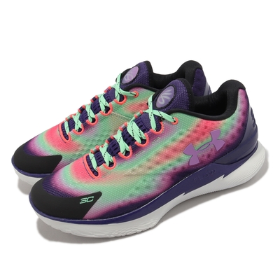 Under Armour 籃球鞋 Curry 1 Low Flotro 男鞋 紫 北極光 1代 低筒 漸層 運動鞋 UA 3025633001