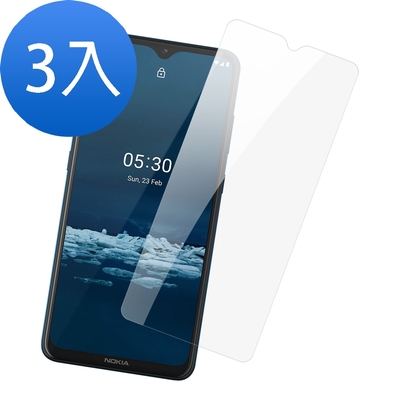 3入 nokia 5.3 透明高清非滿版鋼化膜手機9h保護貼 5.3保護貼