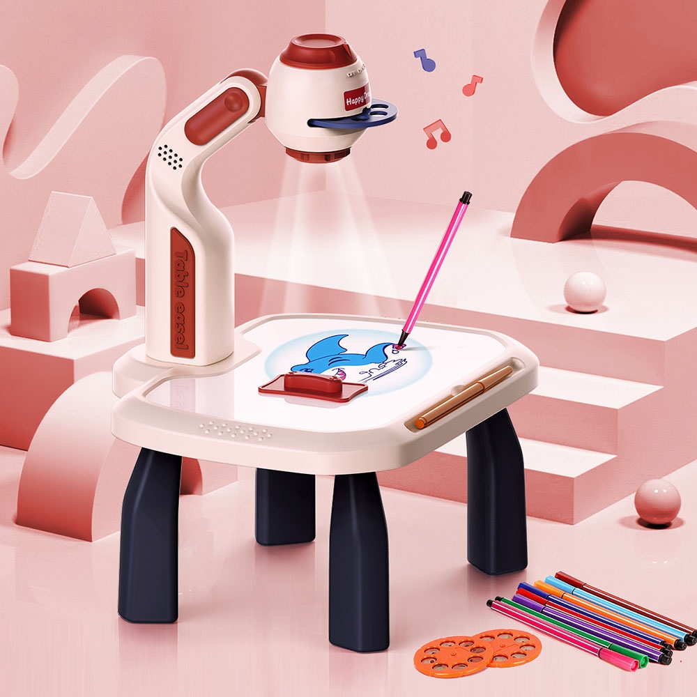 (FUN TOYS 童趣)兒童益智投影學習塗鴉桌玩具(36m+)