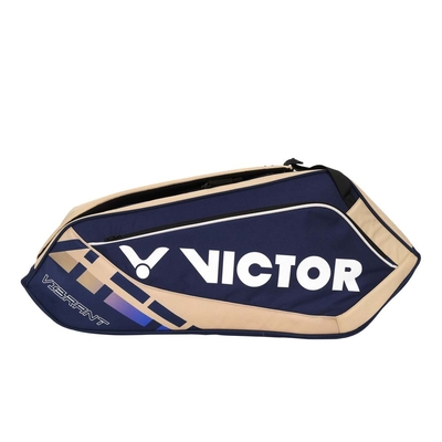 VICTOR 6支裝羽拍包-拍包袋 羽毛球 裝備袋 勝利 後背包 BR5215BV 深藍奶茶白