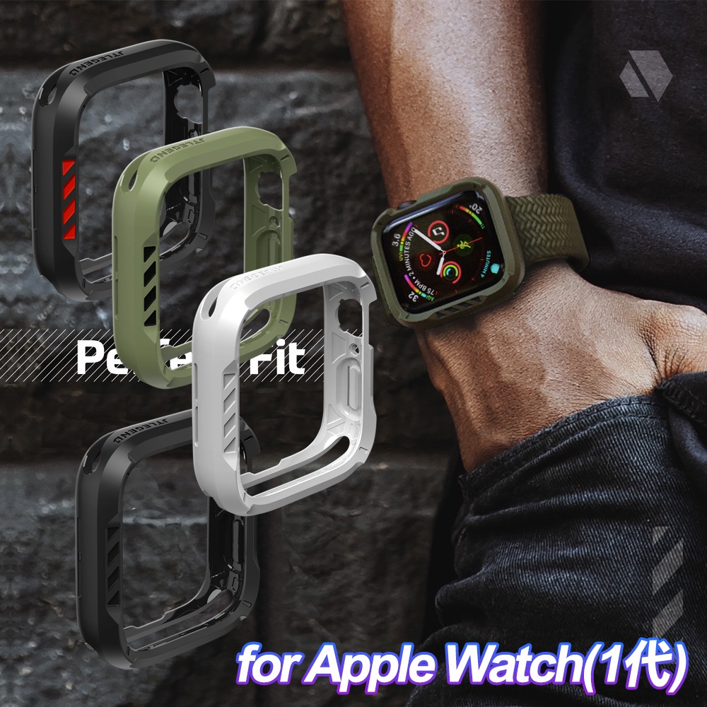 JTLEGEND for  Apple Watch Series 7/6/5/4/SE 45mm/44mm ShockRim 防摔錶殼