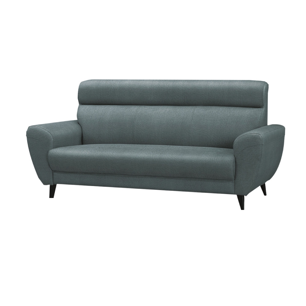 【文創集】莉莉安 時尚深灰柔韌皮革三人座沙發椅-200x88x103cm免組