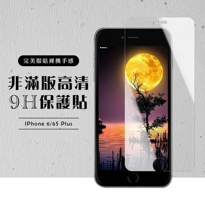 iphone 6splus 6plus 非全滿版覆蓋鋼化膜9h透明玻璃保護貼(6plus保護貼6splus保護貼6plus鋼化膜)