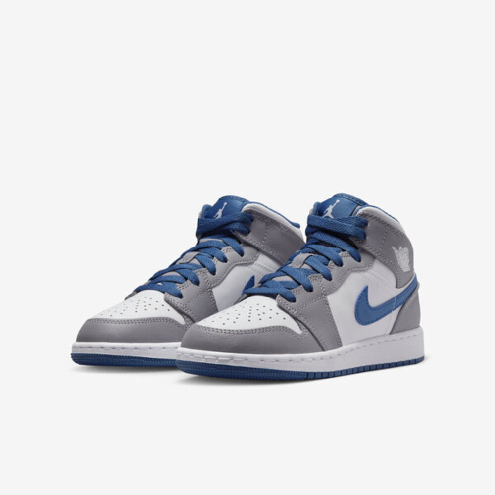 Nike Air Jordan 1 Mid GS [DQ8423-014] 大童休閒鞋運動喬丹中筒皮革灰