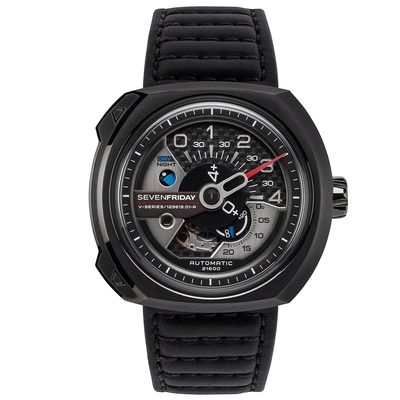 SEVENFRIDAY 儀錶板概念設計自動上鍊機械錶-黑/V3