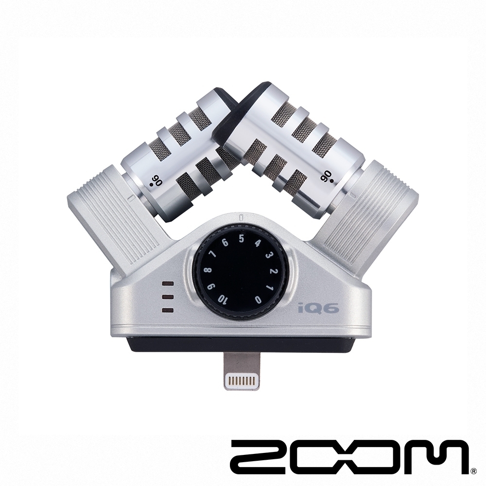 ZOOM iQ6 立體聲收音麥克風│適 iOS Lightning (公司貨)