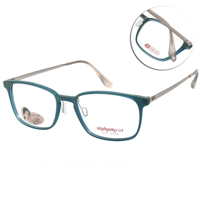 Alphameer 鈦輕薄緻系列 方框光學眼鏡/湖水綠#AM3205 C7