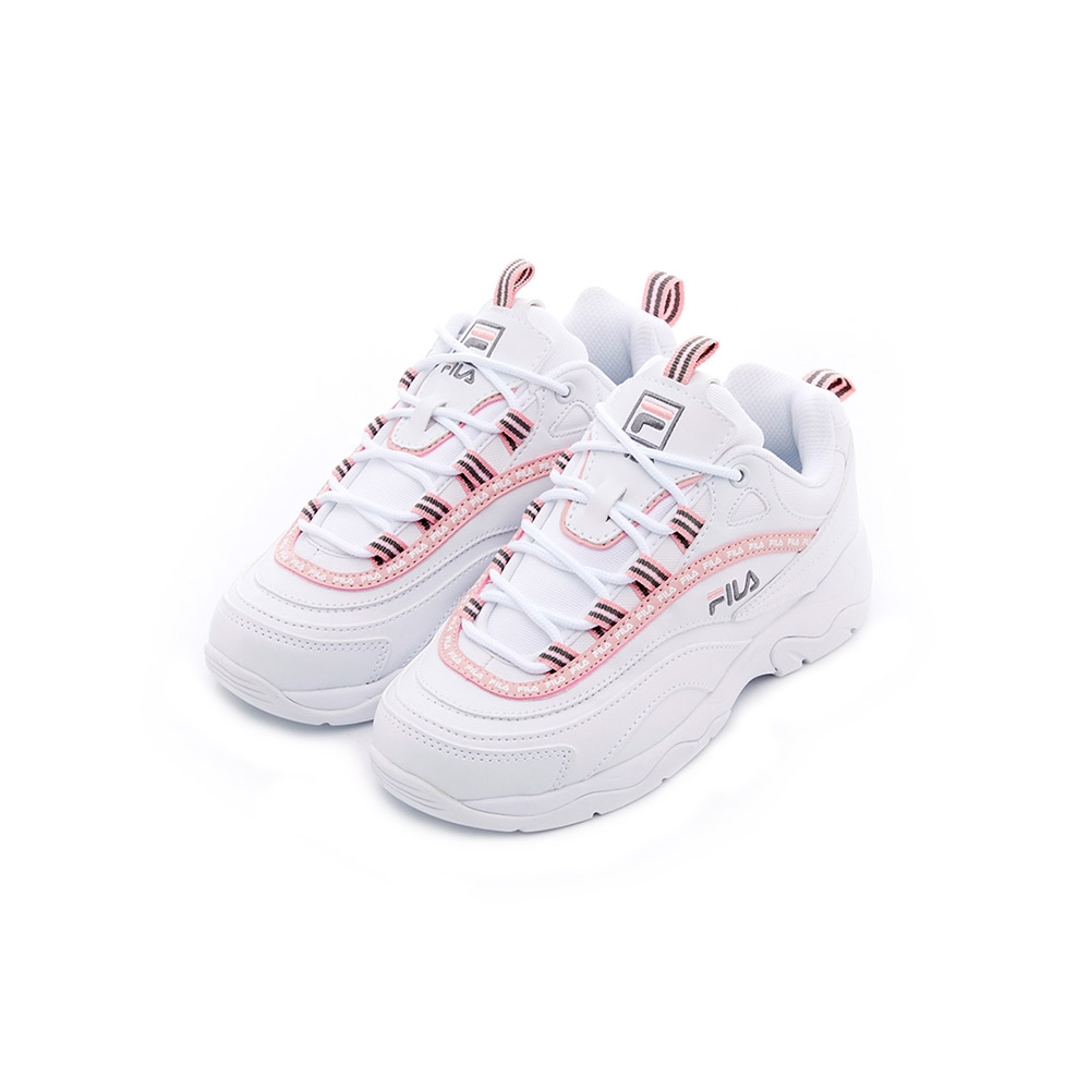 FILA RAY REPEAT 女運動鞋-白/粉 5-C614W-111