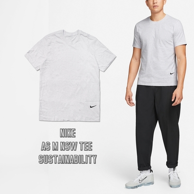 Nike 短袖上衣 NSW Tee 男款 淺 有機棉 短T 刺繡 小標 休閒 DM2387-051