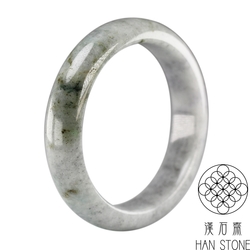 【漢石齋】天然翡翠A貨 手鐲玉鐲 飄花種(手圍18.5/版寬14.4mm)