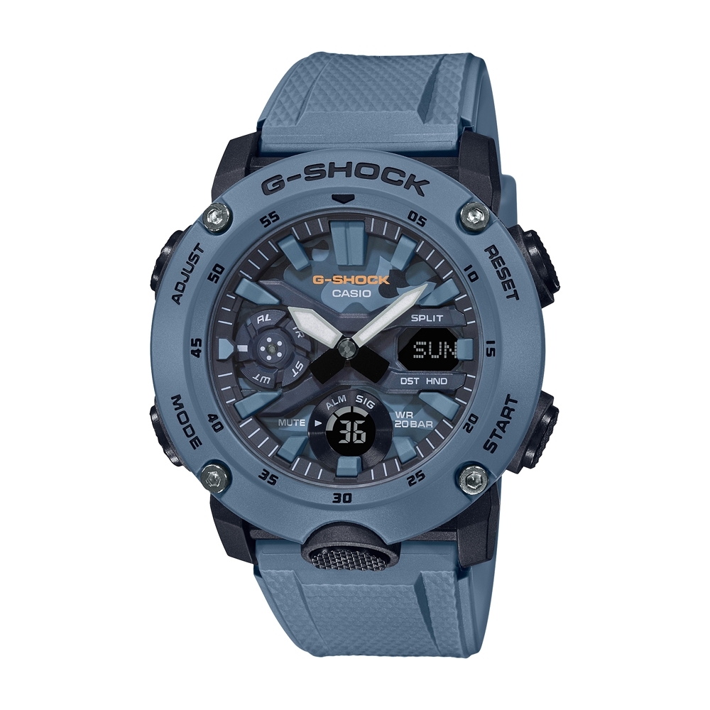 CASIO卡西歐 G-SHOCK 軍事風格 替換式錶帶 GA-2000SU-2A_48.7mm