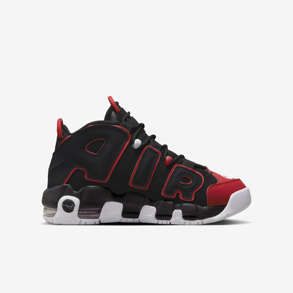 Nike Air More Uptempo GS [FB1344-001] 大童休閒復古Red Toe 球鞋黑紅