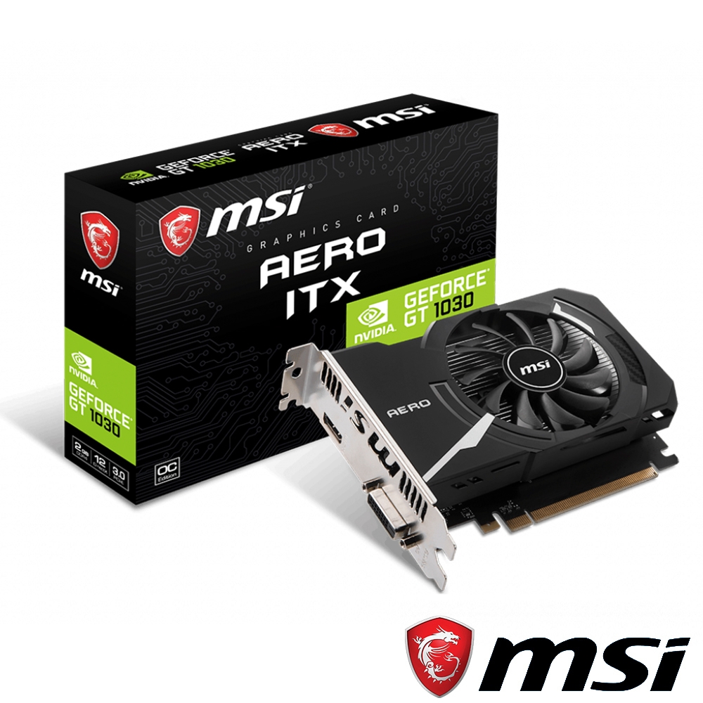 MSI微星 GeForce GT 1030 AERO 2GD4 OCV1 顯示卡