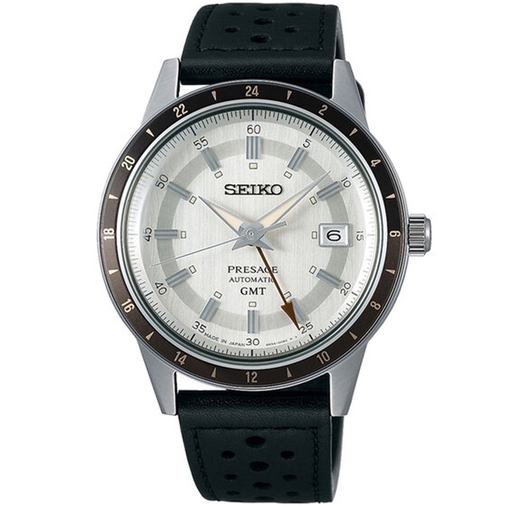 SEIKO 精工 Presage Style60's系列時GMT機械男腕錶-男錶(SSK011J1)40.8mm