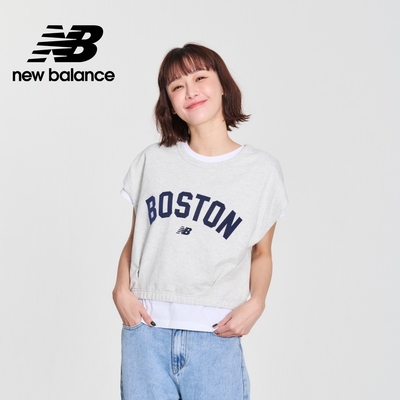 【New Balance】 植絨BOSTON短版上衣_女性_淺灰色_WT41530AHH