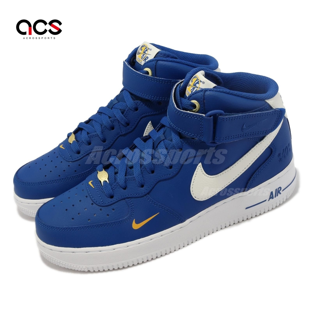 Nike 休閒鞋 Air Force 1 Mid 07 LV8 男鞋 深藍 高筒 魔鬼氈 AF1 40週年 DR9513-400