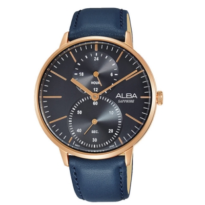 ALBA 雅柏 限定風格計時腕錶-藍色(A3A018X1/VD77-X007B)